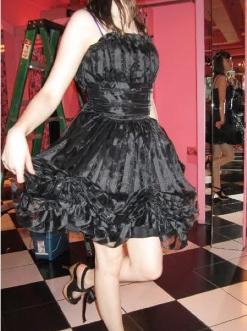 Betsey Johnson Black Strapless Babydoll Dress grad dress